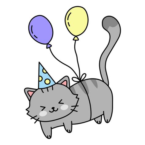 Happy birthday balloon cat Blank Template - Imgflip