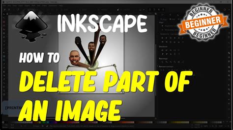 Inkscape How To Delete Part Of An Image Youtube