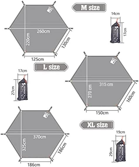 Hikeman Huella Hexagonal De Tienda De Campa A Lona Ultraligera