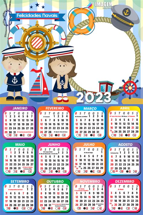 Png Moldura Calendário 2023 Marinheiro Navy Imagem Legal