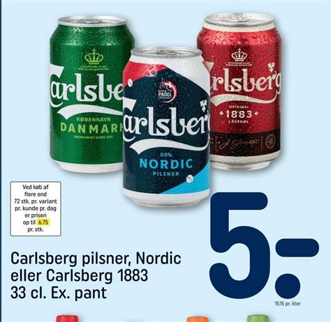 Carlsberg Pilsner Nordic Eller Carlsberg 1883 33 Cl Ex Pant Tilbud