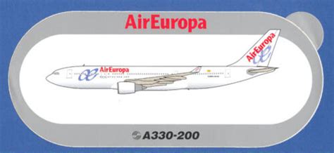 Air Europa Spanish Airlines Sticker Airbus A330 200 Ebay