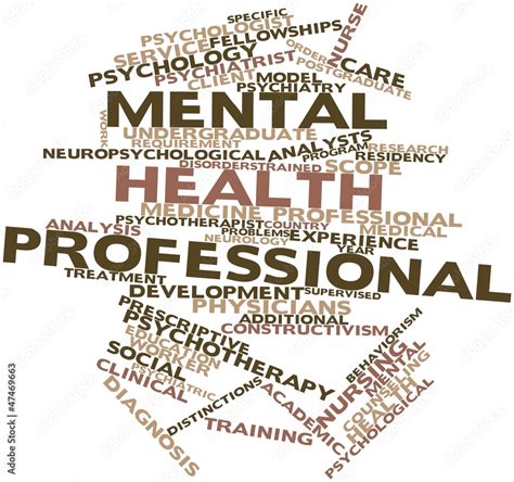 Word Cloud For Mental Health Professional Stock Illustration Adobe Stock