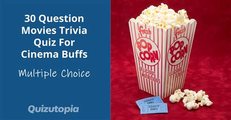 30 Question Movies Trivia Quiz For Cinema Buffs (Multiple Choice ...