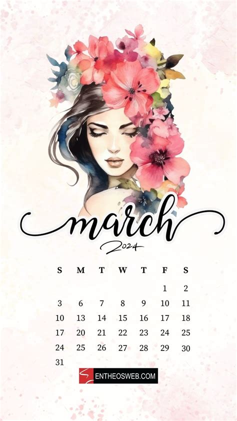 March 2024 Calendar Phone Wallpaper Entheosweb In 2024 Calendar