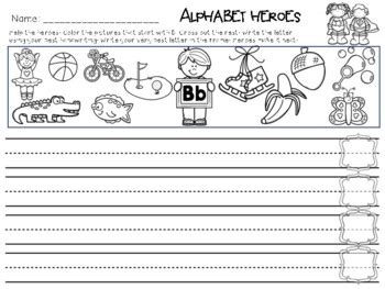 Letter Worksheets and Handwriting- Alphabet Heroes by Littles Learn BIG