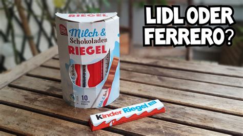 LIDL Mister Choc Milch Schokoladen Riegel Vs Kinder Riegel YouTube