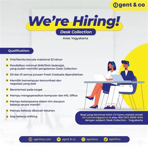 Lowongan Kerja Desk Collection Di Agent Co Lokerjogja Id