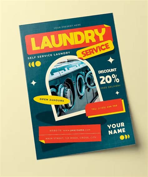 Laundry Service Flyer Design Eps Psd Laundry Design Flyer Cleaning