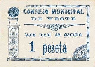 1 Peseta Yeste Municipality Of Yeste Numista