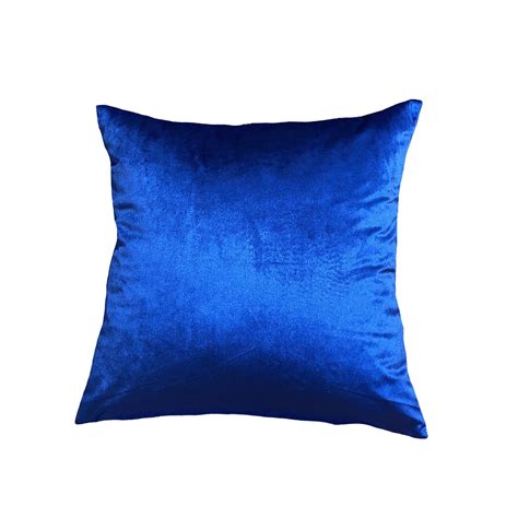 Royal Blue Throw Pillow Cover Solid Color Velvet Home Decor Lumbar