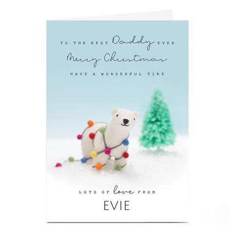 Buy Personalised Lemon And Sugar Christmas Card Polar Bear And