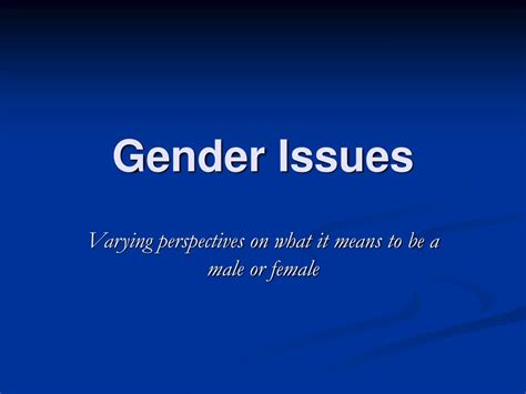 Ppt Gender Issues Powerpoint Presentation Free Download Id6846856