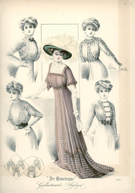 De Gracieuse Gekleed Toilet En Blouses January Edwardian