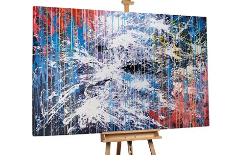 Comprare Quadro A Olio In Grande Formato Con Drago Blu KunstLoft