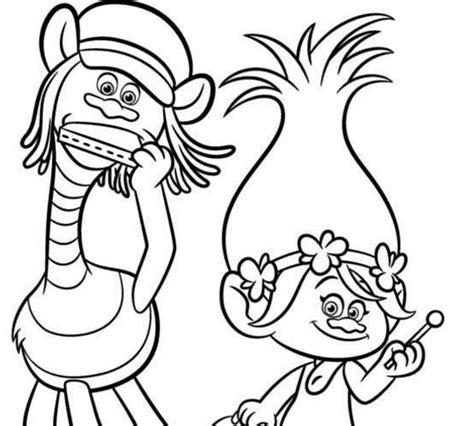 Poppy With Satin And Chenille From Trolls Coloring Page Free Coloring