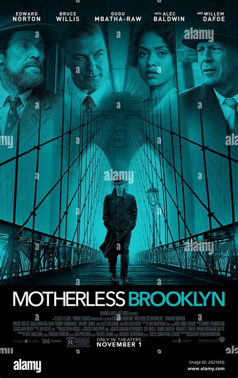 Usa A Poster For The Warner Bros New Movie Motherless Brooklyn