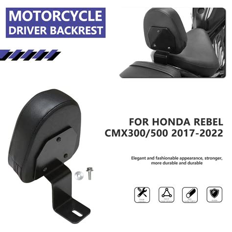 Motorcycle Front Driver Backrest Rider Back Cushion Leather Pad For