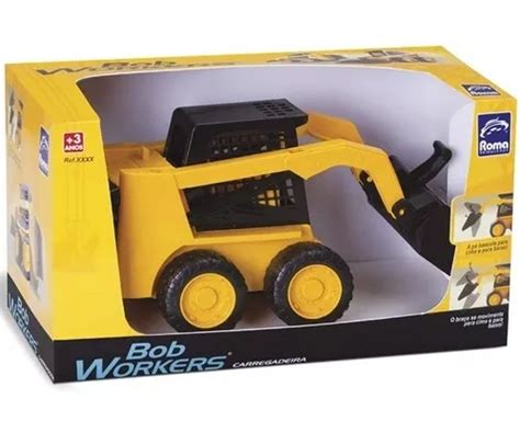 Carrinho Carregadeira De Brinquedo Amarela Bob Workers Roma Cor Amarelo