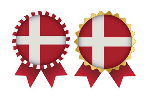 Vector Medal Set Designs Of Denmark Template Vector Art At