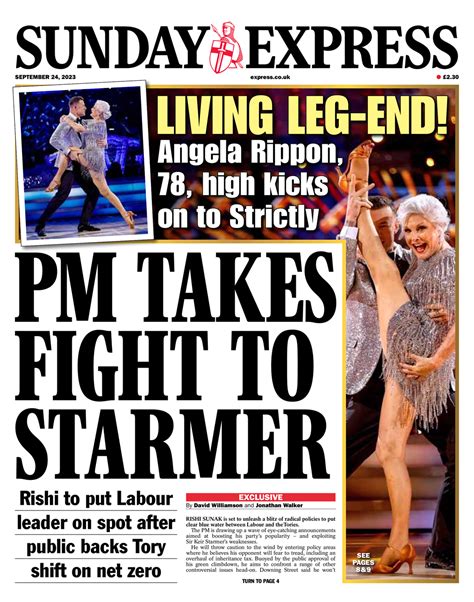 Sunday Express Front Page 24th Of September 2023 Tomorrows Papers Today