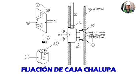 Detalle De Fijaci N De Caja Chalupa En Muro De Tablaroca Youtube