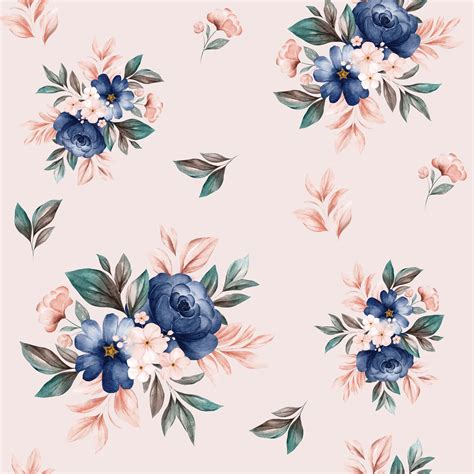 Pink and blue rose Wallpaper - Peel and Stick or Non-Pasted