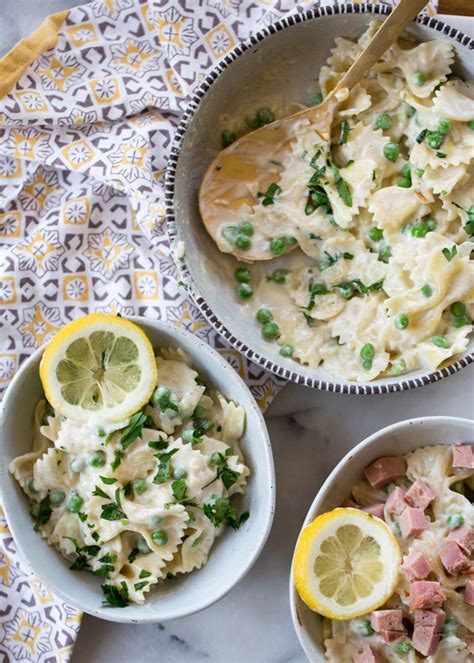 Vegan Creamy Lemon Pasta With Peas