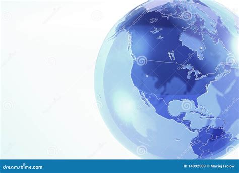 Blue Earth Globe Made Of Glass Stock Illustration Illustration Of Space Object 14092509