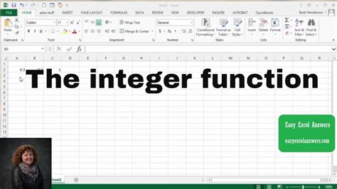 Use The Integer Function In Excel Youtube