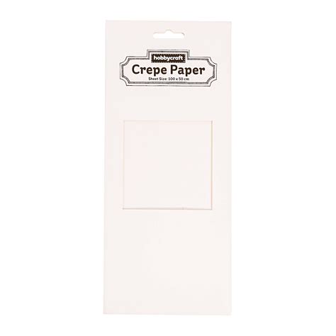 White Crepe Paper 100cm X 50cm Hobbycraft