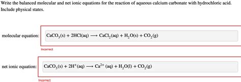 Solved Write The Balanced Molecular And Net Ionic Equations Chegg