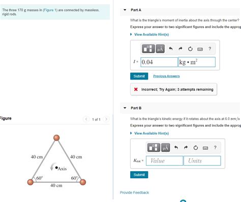 Solved Part A The Three 170 G Masses In Figure 1 Are Chegg