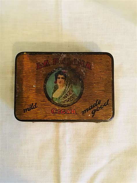 Cigar Tin Vintage La Palina Cigar Tobacco Tobacciana Etsy Vintage