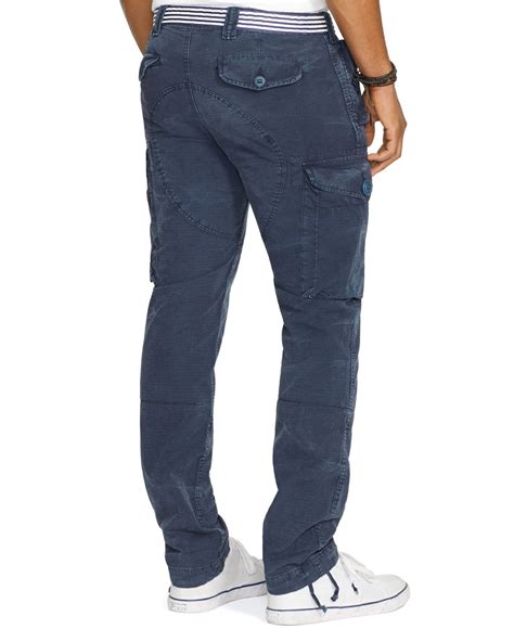 Lyst Polo Ralph Lauren Straight Fit Ripstop Cargo Pants In Blue For Men