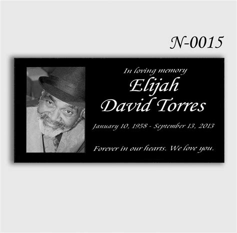 Memorial Headstone 24x12x0 45 Inches Human Grave Marker Tombstone Black