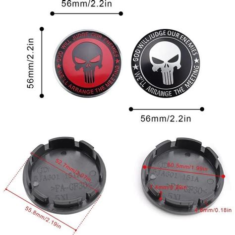 Cache Moyeu Mm Pi Ces Cache De Roue Centrale Avec Autocollants