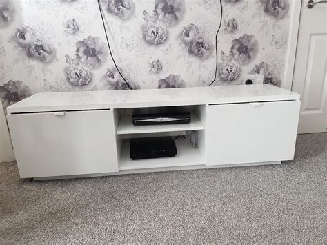 Ikea White Gloss Tv Stand In Rm South Ockendon F R Zum