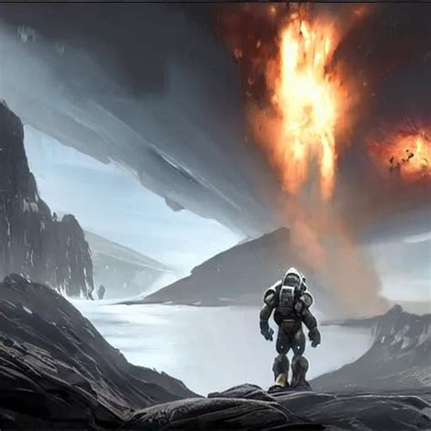 Concept Art Prometheus Sequel Meets Halo Cinematic Stable Diffusion