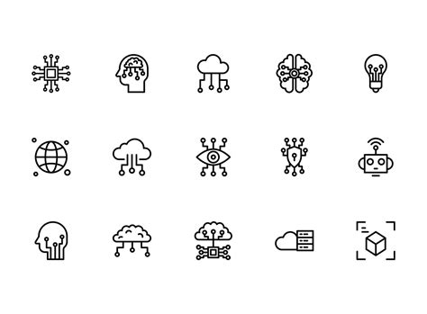 Artificial Intelligence Icon Set Vector Illustration 22710737 Vector Art At Vecteezy