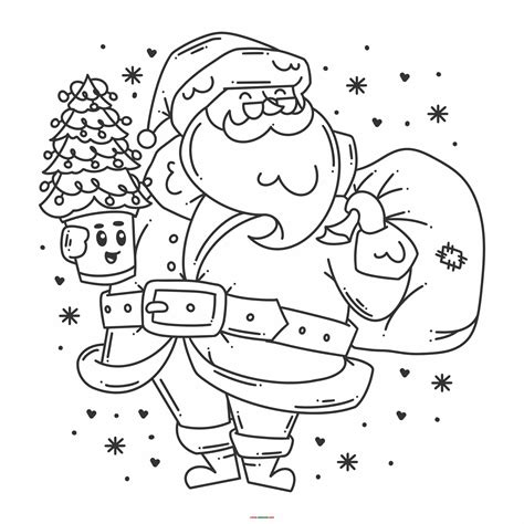 Coloriage De Père Noel à Imprimer