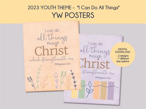 2023 Lds Youth Theme I Can Do All Things Through Christ Etsy