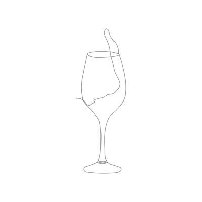 Wine Glass Line Drawing Vector Art, Icons, and Graphics for Free Download