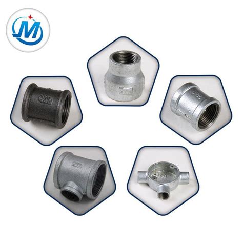 Bs Thread Malleable Iron Gi Galvanized Pipe Fittings China Hebei Jinmai Casting