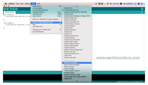 Blink Code To The Esp32 Using Arduino Ide Earth Bondhon