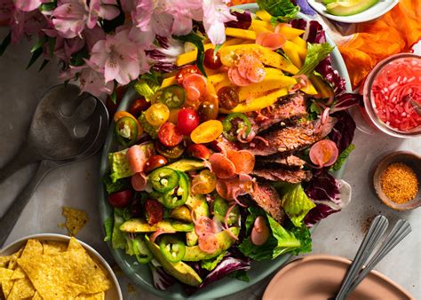 Carne Asada Salad with Pickled Radish - Rhubarb and Cod