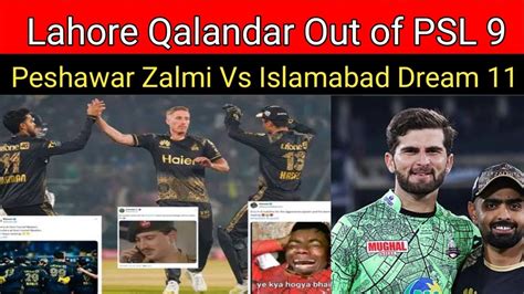 Peshawar Zalmi Vs Islamabad United Dream Pes Vs Isl Dream