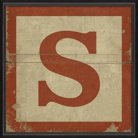 Spicher Company Bc Large Red Letter Block S Lettering Block