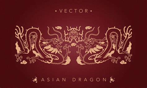 Premium Vector Asian Dragon Chinese Dragon Totem Pattern