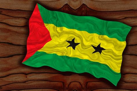 Premium Photo National Flag Of Sao Tome And Principe Background With